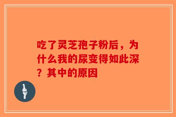 吃了灵芝孢子粉后，为什么我的尿变得如此深？其中的原因