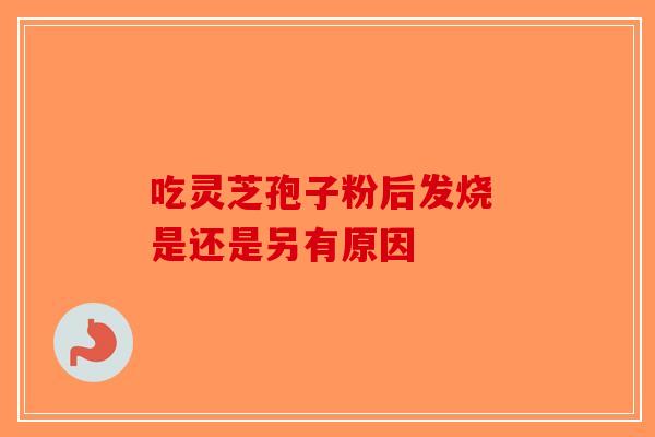吃灵芝孢子粉后发烧 是还是另有原因