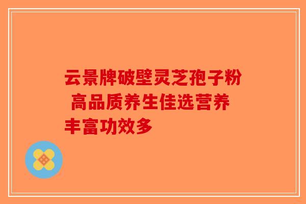 云景牌破壁灵芝孢子粉 高品质养生佳选营养丰富功效多