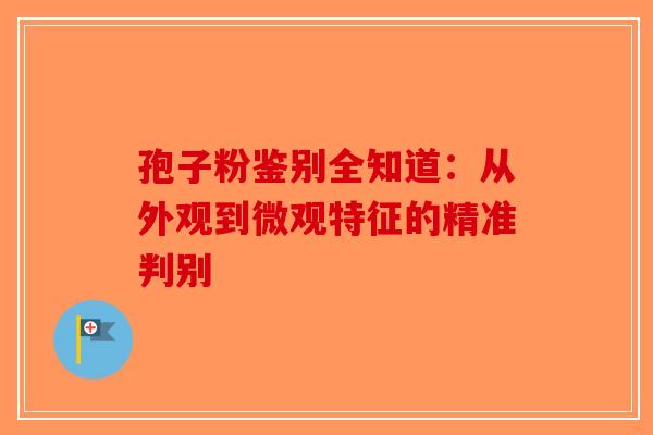 孢子粉鉴别全知道：从外观到微观特征的精准判别