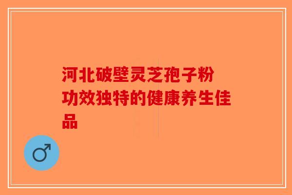 河北破壁灵芝孢子粉 功效独特的健康养生佳品