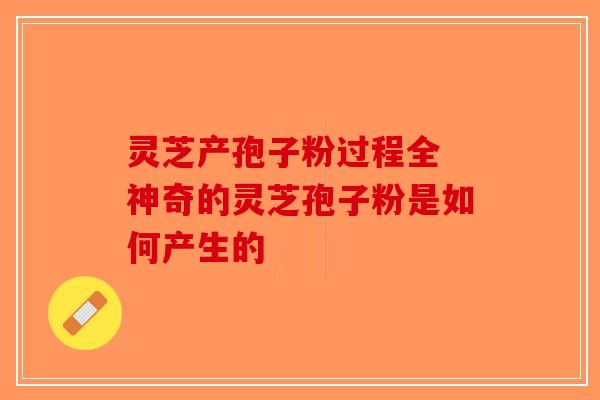 灵芝产孢子粉过程全 神奇的灵芝孢子粉是如何产生的